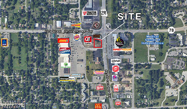 photo of site near QT at 23rd and 291.